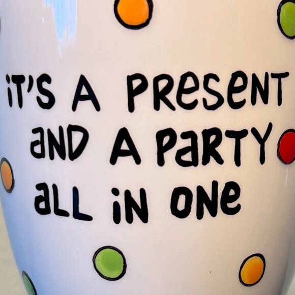 Our Name is Mud LIQUID BIRTHDAY Ceramic Goblet ~ Hand Painted by Lorrie Veasey - Picture 6 of 9